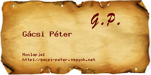 Gácsi Péter névjegykártya